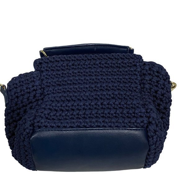 Parfois Small Crochet Crossbody Navy‎ Blue in Color - Picture 3 of 11